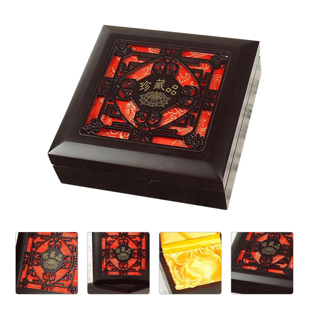 

Винтажная деревянная шкатулка для драгоценностей, нежный футляр для хранения колец, элегантный органайзер для часов, декоративная упаковка, подарок на годовщину, свадьбы