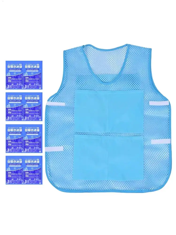 AliExpress NONE Cooling Vests Portable Ice Cooling Waistcoat With 8pcs Ice Packs Cold Wrap Gadgets Cooler Clothes Wearable Designed For Travel