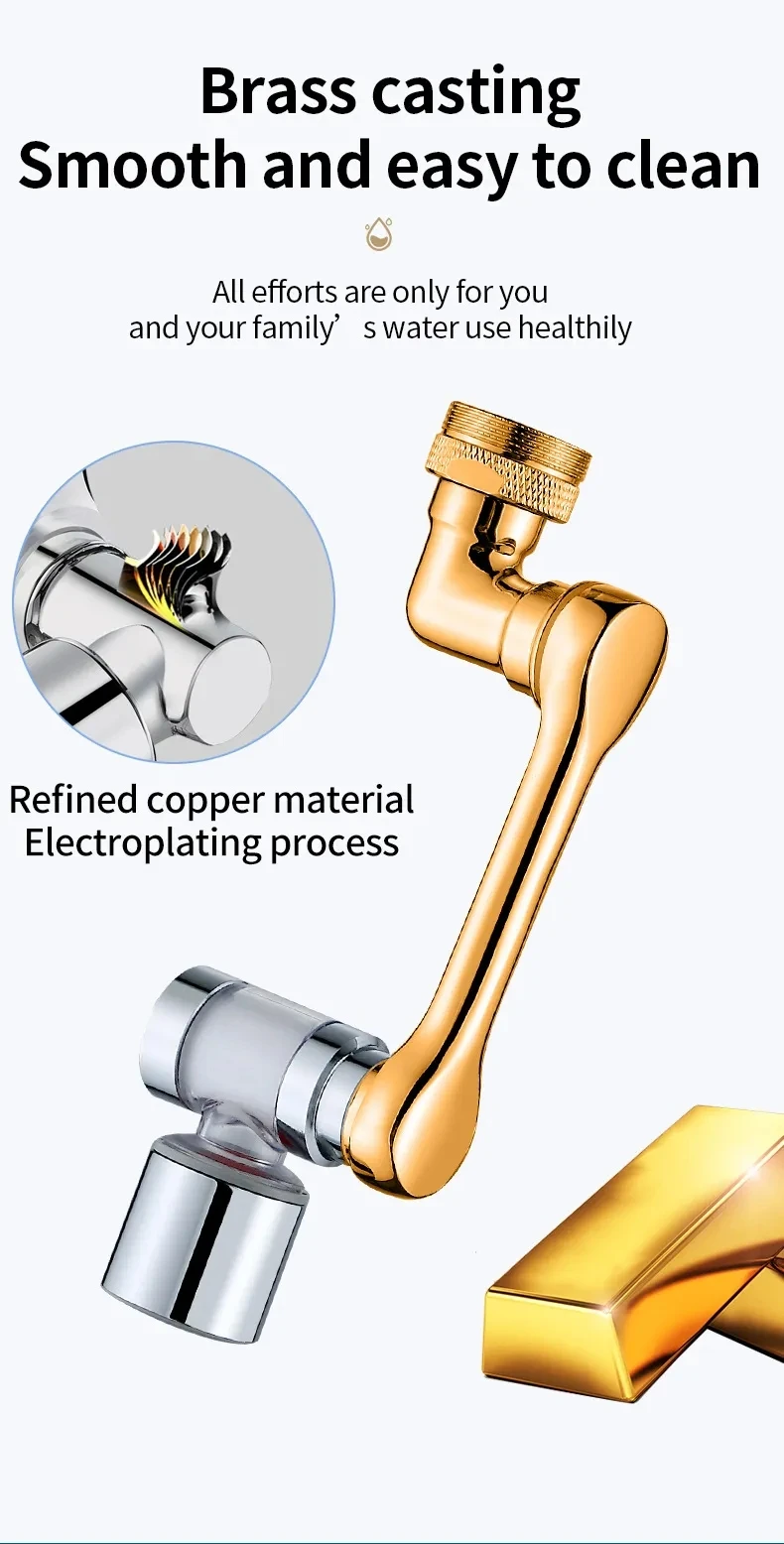 Extensor de grifo con filtro giratorio de 1080 °, accesorio Universal de algodón PP, filtro contra salpicaduras, novedad