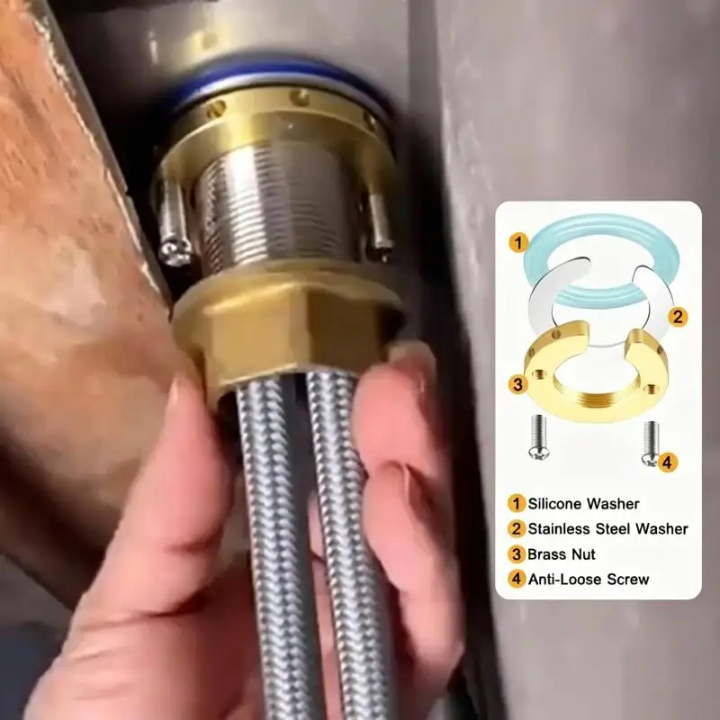 Faucet Sealing Gasket Gasket Leakproof: Fixing Tool Set Locking Nut Prevent Bathroom Kitchen