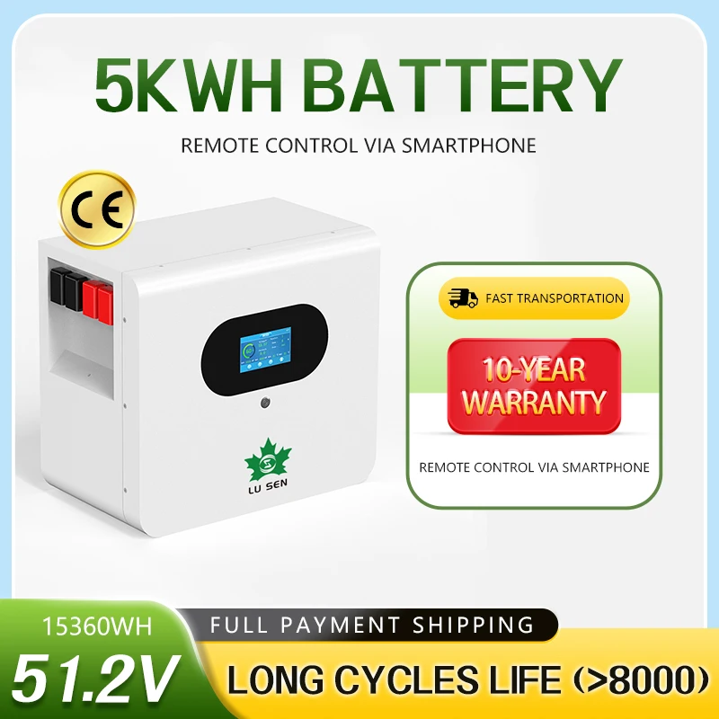 

48v 100ah 5kwh Lithium battery energy storage system24v 200ah 5kwh lifepo4 balcony battery home battery Green Intelligence