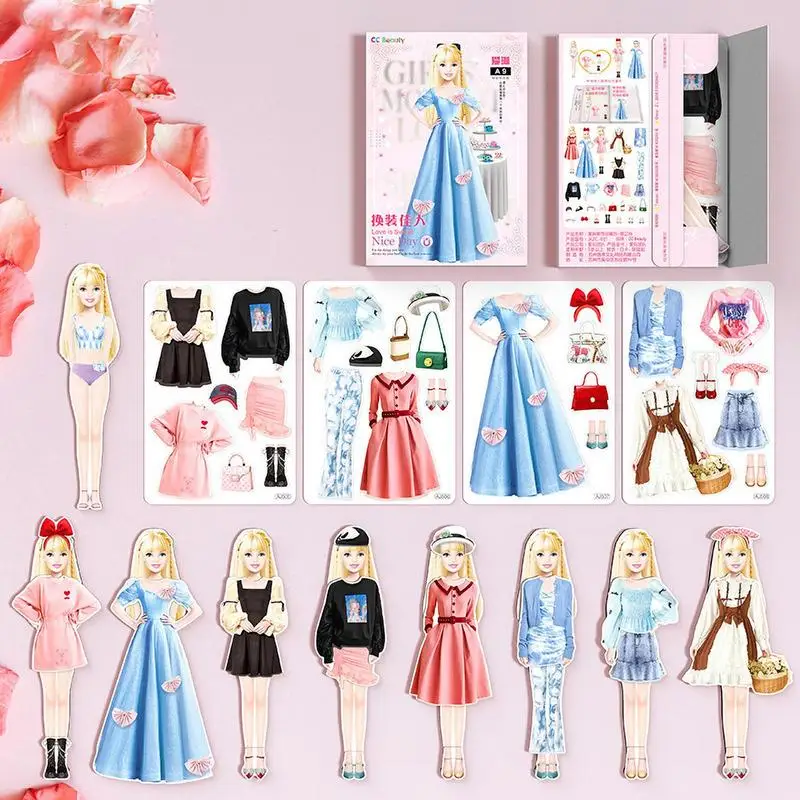 Magnetic Dress Up Dolls Magnetic Dolls Dress Up Toy Comfortable Grip Pretend And Play Travel Playset Toy Educational Gift For