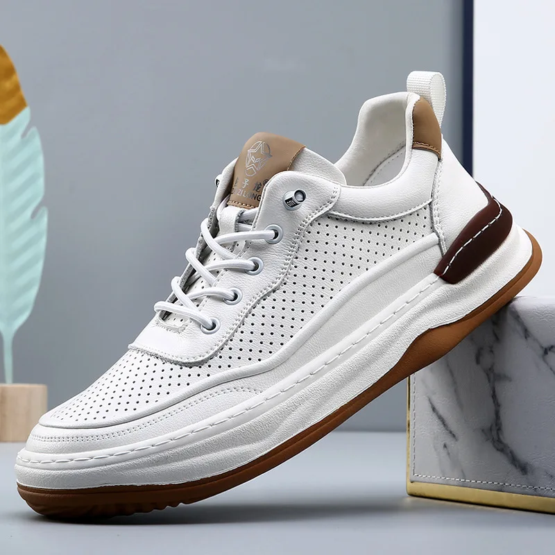 

Men's Mid-Cut Casual Shoes Spring 2025 Fashionable Versatile Wide-Headed Slip-On Sports Sneakers Comfortable All-Match Footwear