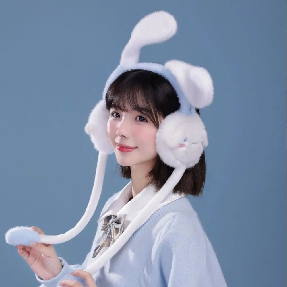 Kawaii Sanrios My Melody Ears Move Earmuffs Girls Cartoon Anime Cinnamoroll Children Warm Eras Student Winter Kids Festival Gift