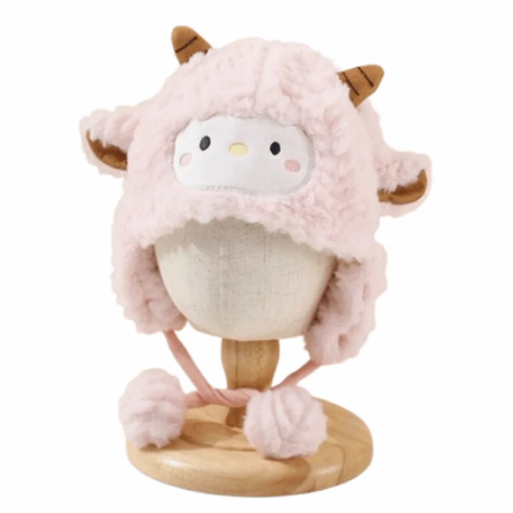 

Winter Beanie Hat Kawaii Toddler's Sheep Plush Hat Soft Ear Protection Baby Warm Caps Coldproof Thickened Cute Sheep Hat Infant