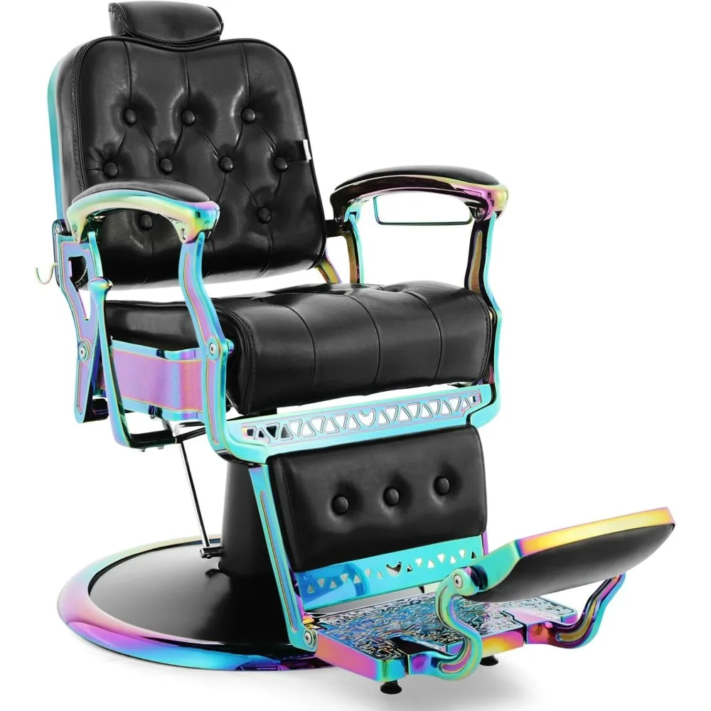 Fauteuil inclinable hydraulique tout usage, chaise de barbier vintage, salon de beauté, spa, coiffeur rapide, cadre laser