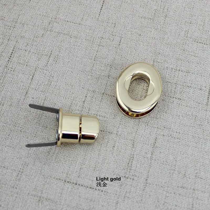 1-10-50pcs Oval lock Clasp Turn Lock Twist Lock Metal Hardware For DIY Handbag Bag Purse