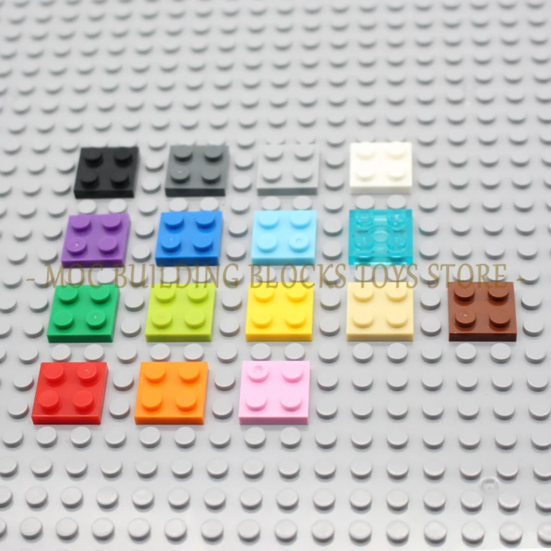 MOC Parts 3022 Plate 2x2 Building Block Brick Architectural Classic Baseplate Education Enlightenment Compatible Accessories Toy