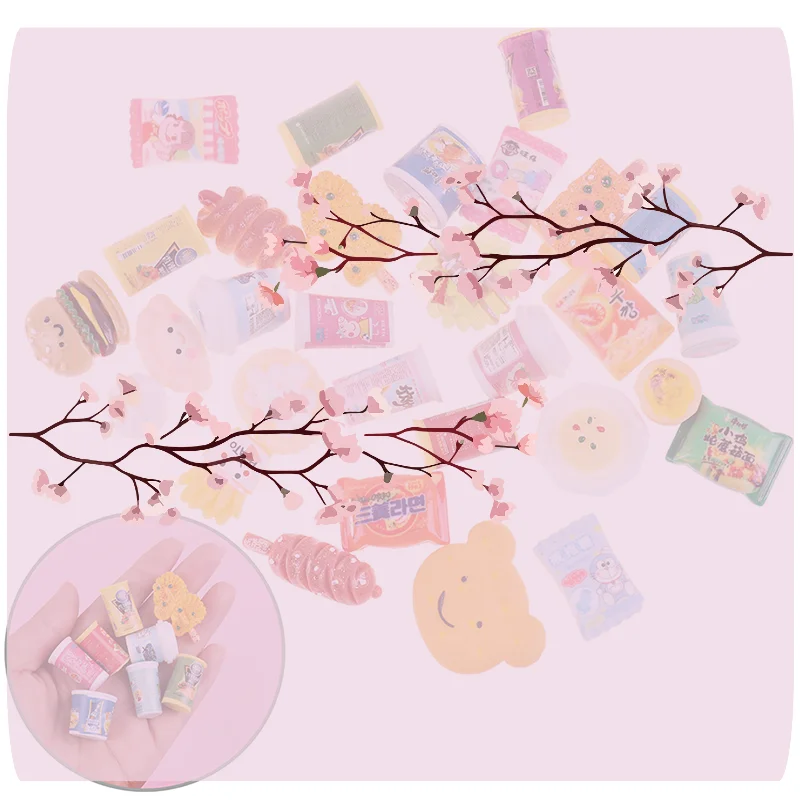 

5Pcs 1:12 Dollhouse Miniature Resin Food Simulation Snacks Model Accessories Kids Toys