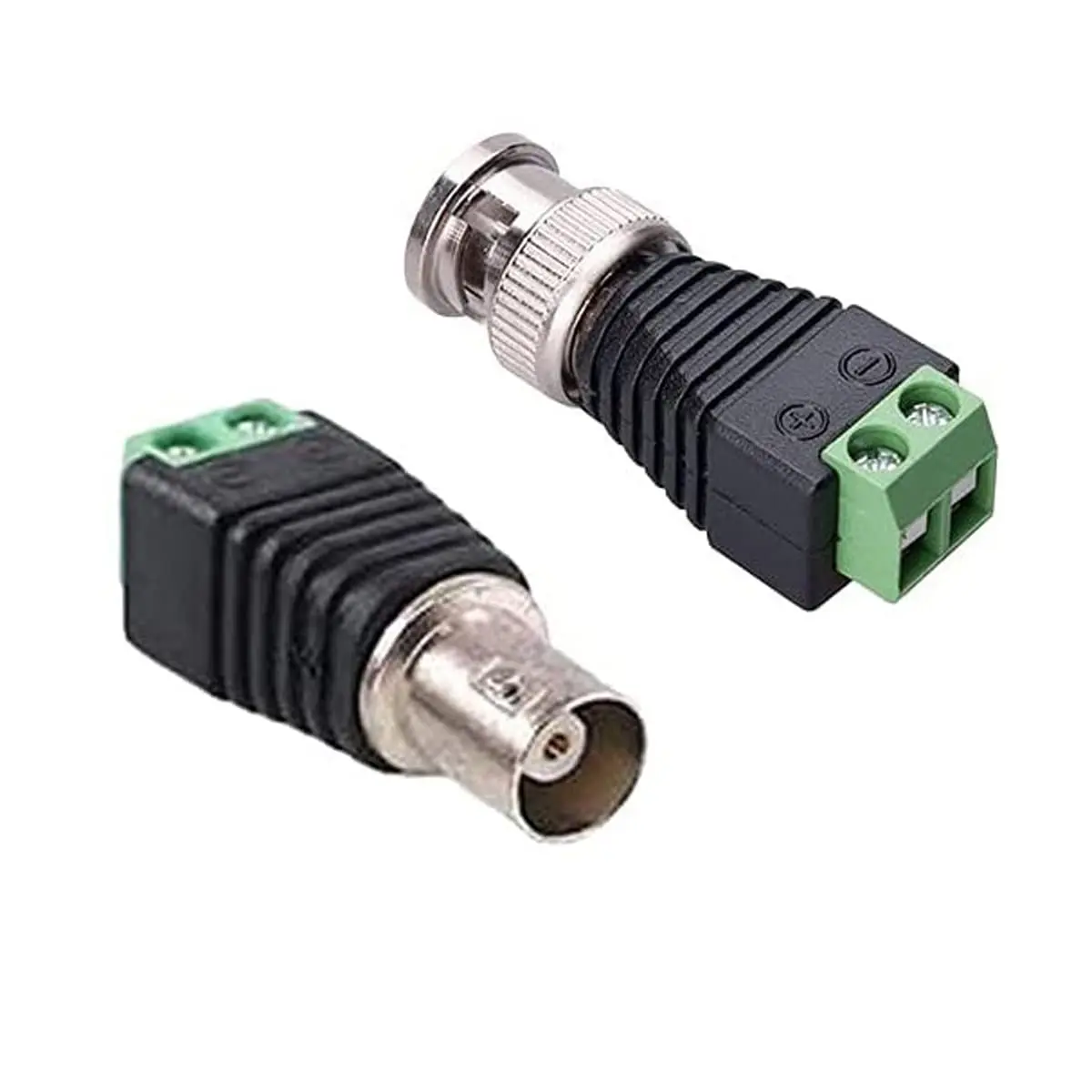 5 Pairs BNC Male and Female Plug Screw Terminal Connector To Cat5e Adapter Connectors and Solderless Video Balun Connector