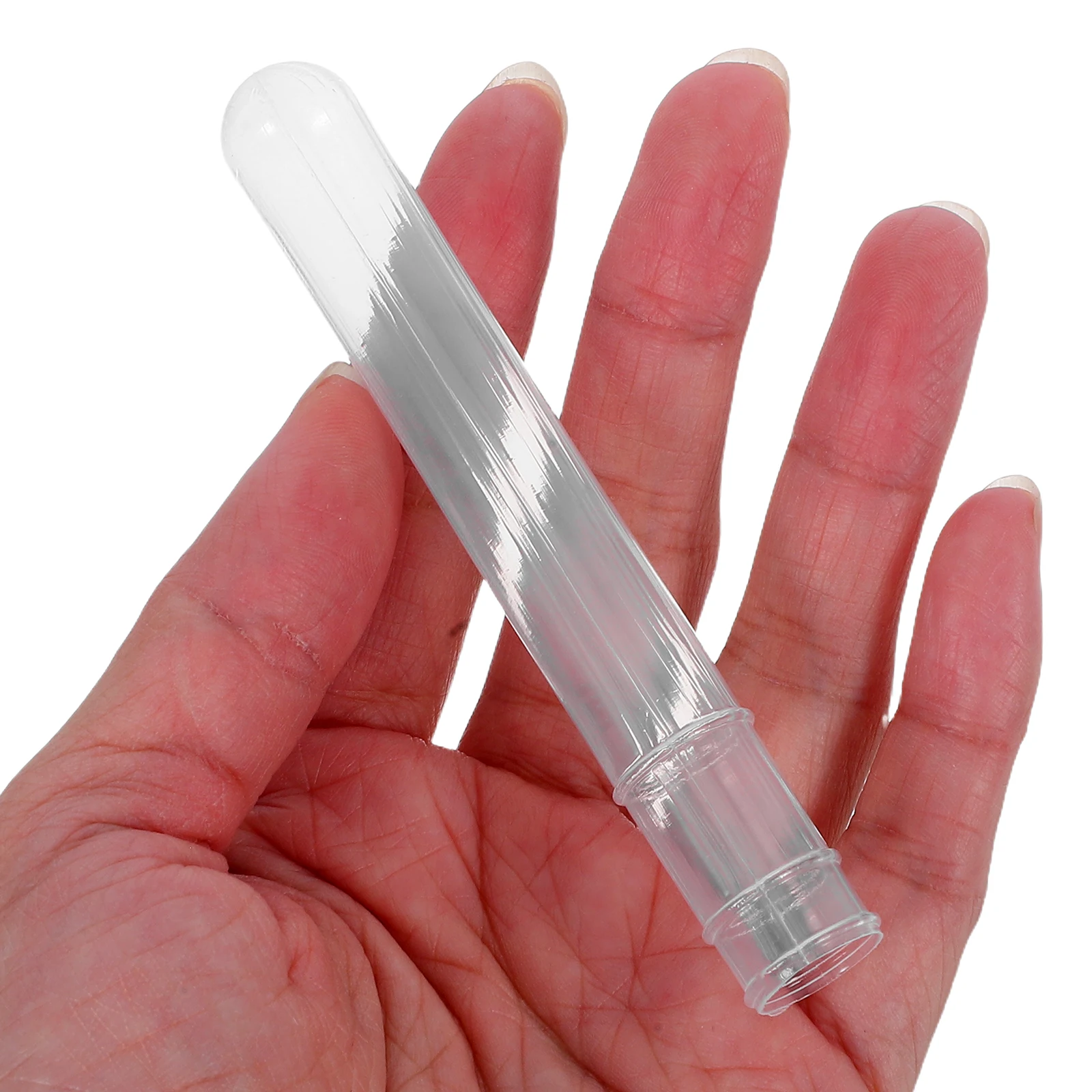 

100pcs Transparent Plastic Test Tubes For Lab Use Blood Collection Sample Vials Portable Storage Tubes Clear Vials