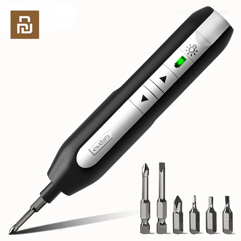 Xiaomi Deli 3.6V Mini Cordless Electric Screwdriver Set Type-C Rechargeable Screwdriver Home Repair Tool Screw Driver Bit Set