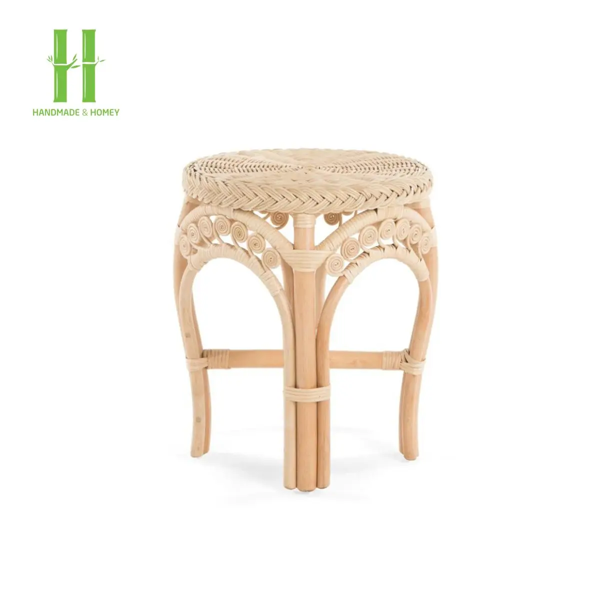 

Natural Rattan Stool Or Side Table OEM Design Customize Handmade Decor Home Furniture From Vietnam Factory Directly