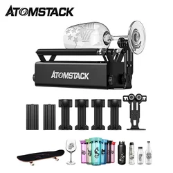 ATOMSTACK R3 Pro Laser Rotary Roller Engraving Auxiliary Module For Laser Engraver 360° Y-axis Carve Goblet Cylindrical Oversize