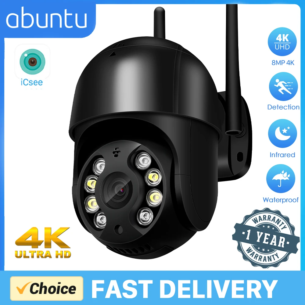 4K 8MP HD Wifi Camera 5X Digital Zoom 2MP Sureveillance Camera IR Night Vision Alarm Push 4MP Security Camera Auto Tracking