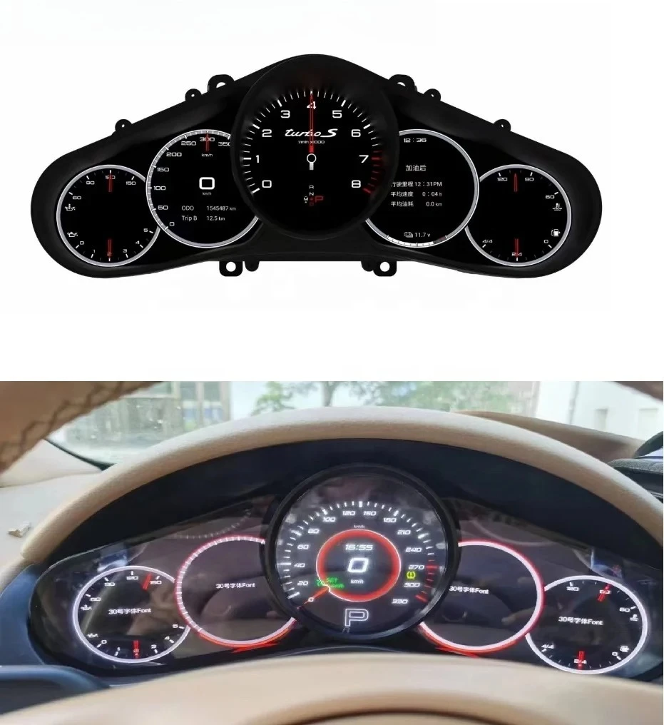 1920*720 LCD Dashboard Panel Virtual Instrument Cluster LCD Speedometer  for Porsche Panamera  2010-2015 Car Odometer