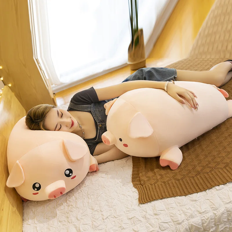 

80cm Internet celebrity cute and silly balloon pig plush toy doll chubby pig sleeping pillow children's holiday gift
