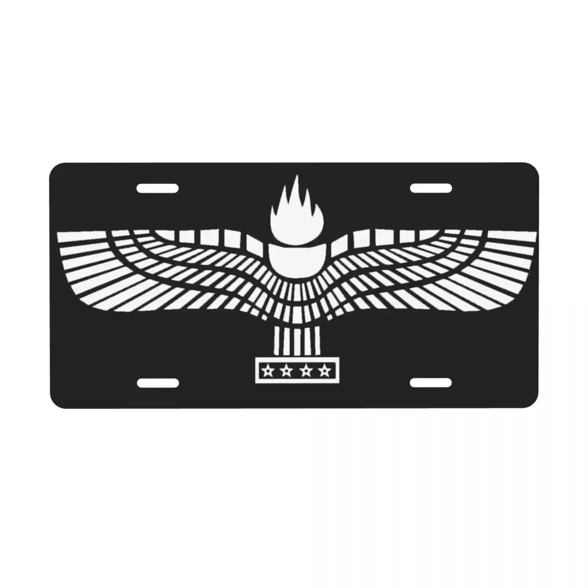 Custom Novelty Syriac Suryoyo Flag Decorative Metal License Plate Aramean Aluminum Car Front Vanity Tag 12x6 Inch