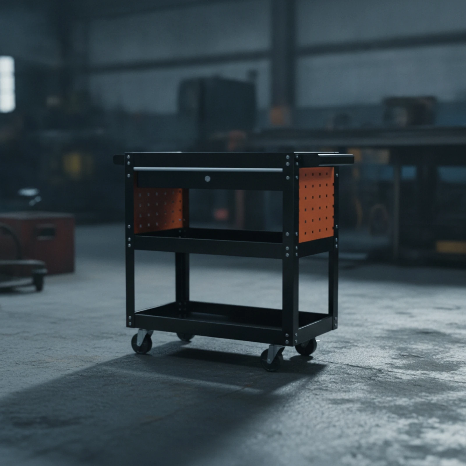 Rolling Tool Cart with Drawer Reinforced Tool Cart with Drawer Mobile Wear-Resistant for Mechanics, Workshop, Garage