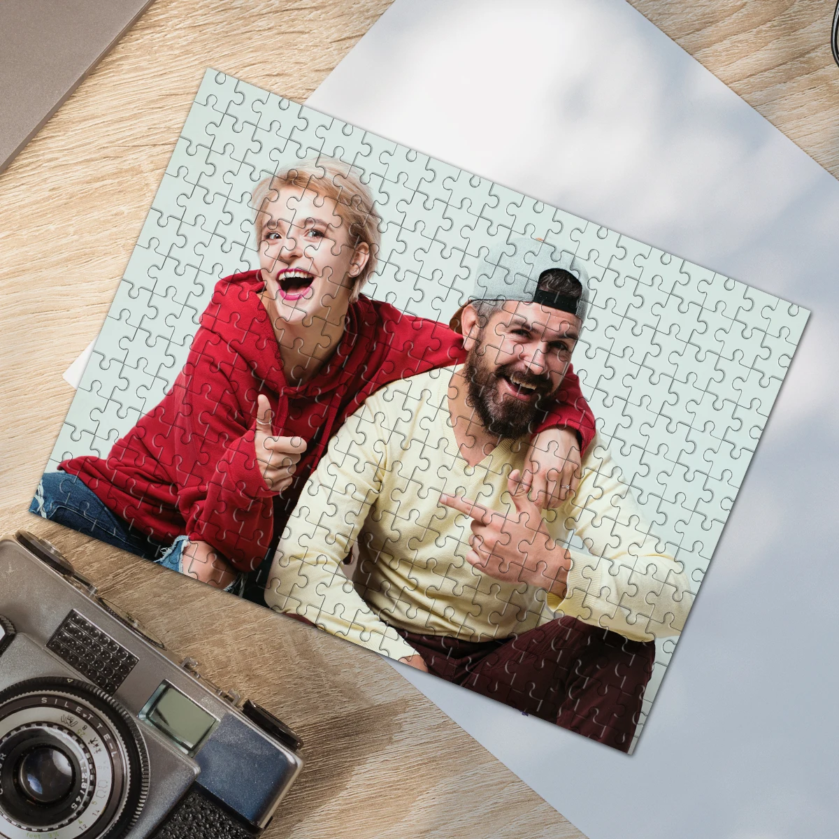 35/300/500/1000pcs Personalized Custom Photo Puzzle Couple Custom Handmade Birthday Gift Personalized Gift Memento Celebration C