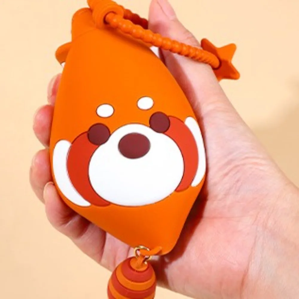 Simpatico portamonete in silicone 3D Portamonete con ciondolo morbido Portamonete con orso cartone animato anime