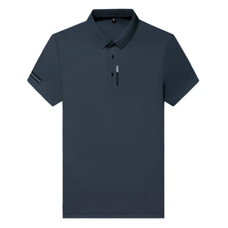 Men Summer Short Sleeved POLO Shirts Top Popular Polo Collar Waffle Short Sleeve High Quality T-shirt