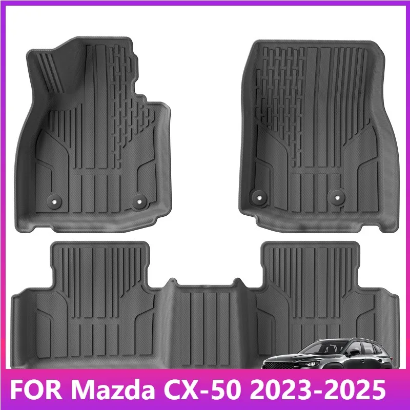 

Коврики для Mazda CX-50 2023 2024 2025 Автомобильные коврики для багажника Коврик для багажника TPE 3D Коврик для ног Водонепроницаемые аксессуары Черный