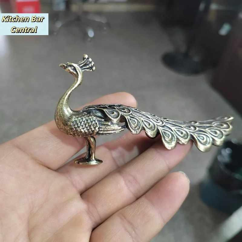 【1Pcs Animal Brass Ornament Peacock Ornament Home Decor Statue Figure Chinese Handicraft Home Office Decoration】