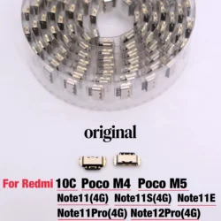10-20 adet/grup orijinal Xiaomi Redmi için 10C not 11 11S 11E 12 Pro 4G USB şarj portu konektörü şarj jak soketi fiş Dock
