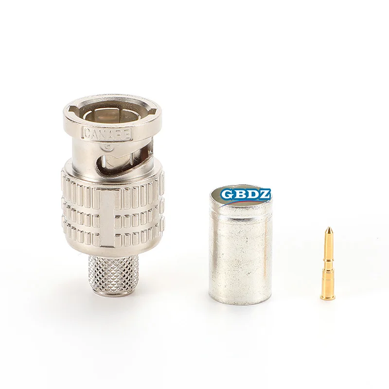 1-20 PCS 75 ohm Digital HD BNC/Q9 Connector Plug Cold-Pressed Solder-Free Video Monitoring  Cable Connectors BCP-B4F B5F B3F
