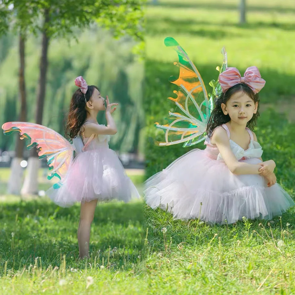 Ailes de papillon électriques, aile d'elfe mobile avec ailes de fée légères pour enfants, déguisement de Cosplay d'anniversaire et de noël, jouet d'ange pour filles