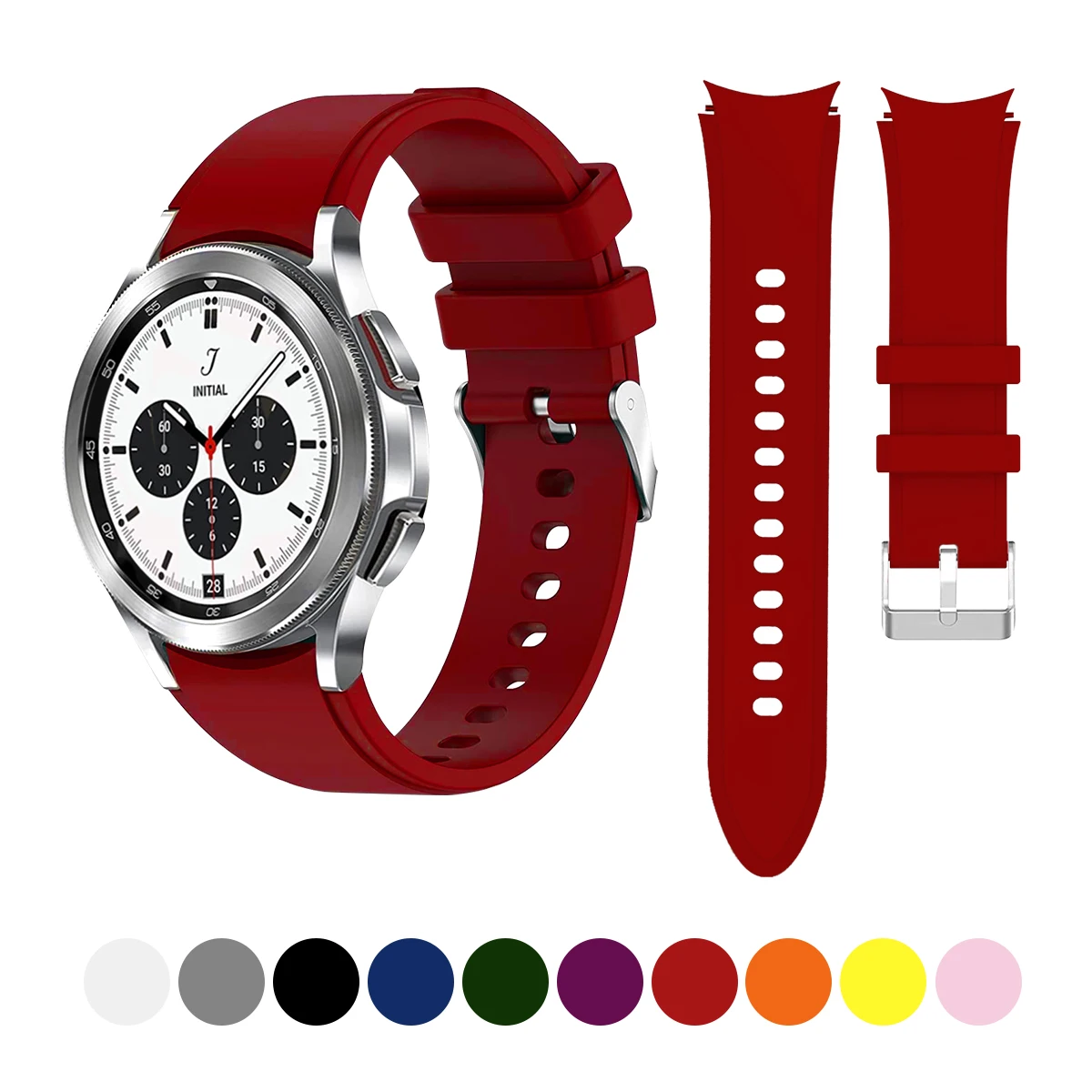 

20mm Strap For Samsung Galaxy Watch 4 Classic 46mm 42mm Smartwatch Silicone Sports Bracelet Galaxy Watch 4 44mm 40mm Watchband