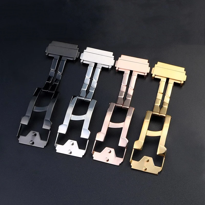 

18mm 22mm watch folding buckle for HUBLOT BIG BAND silver rose gold black soild stainless steel metal men watch strap Clasp tool