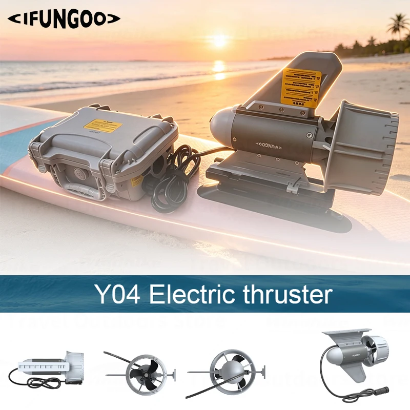 IFUNGOO Electric Fins Propeller For Kayak SUP Surfboard Canoes Paddle Board Electric Motor Paddle Surf Battery Kit 8.2kg Thrust