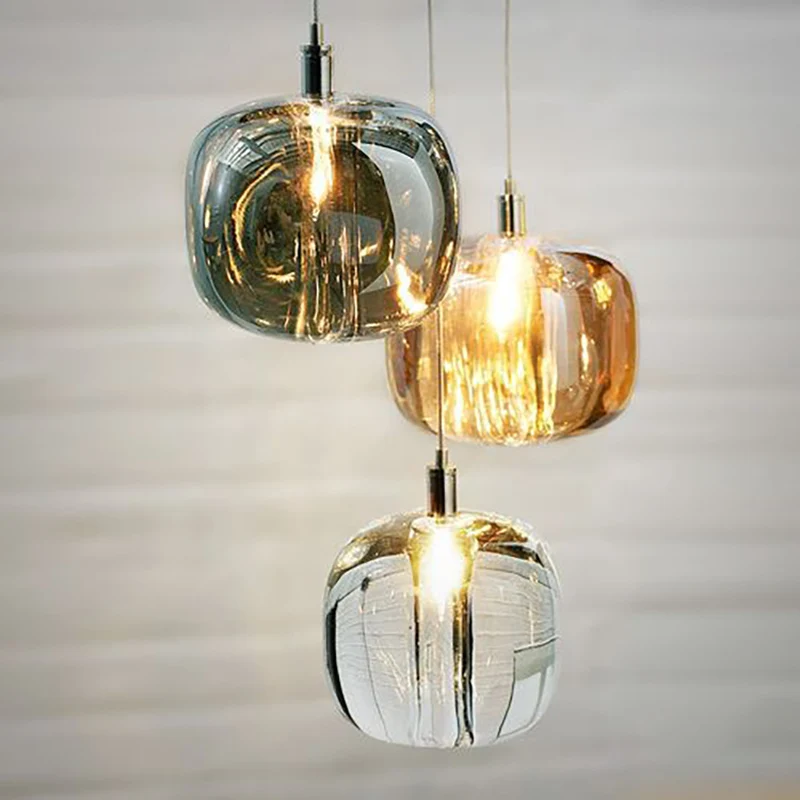 

New Nordic Led Pendant Lamp For Living Dining Room Kitchen Bedroom Ceiling Chandelier Crystal Glass Ball Design Hanging Light G4