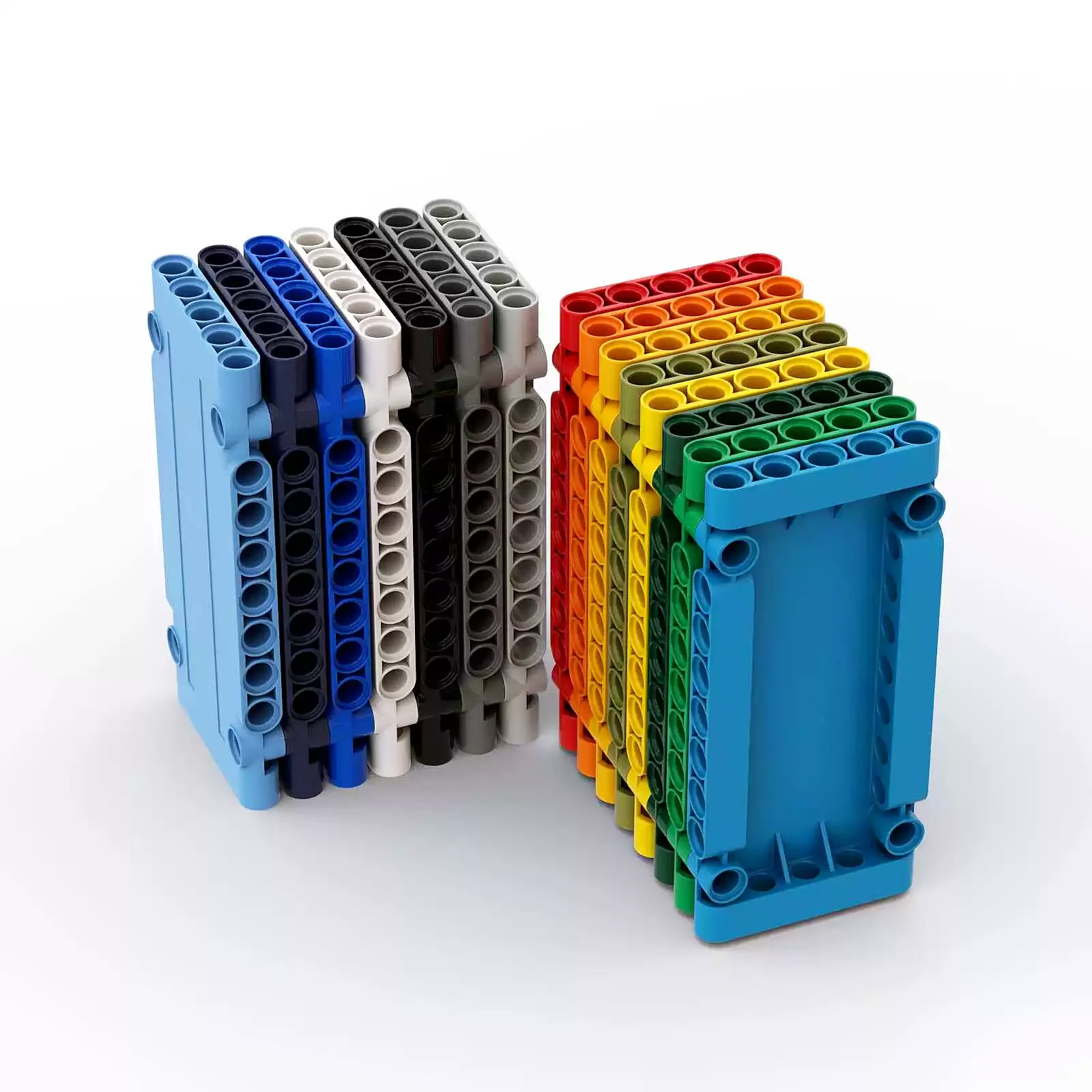 [6Pcs]【50g】 64782 1x5x11 Small Particle Building Block Technology Panel