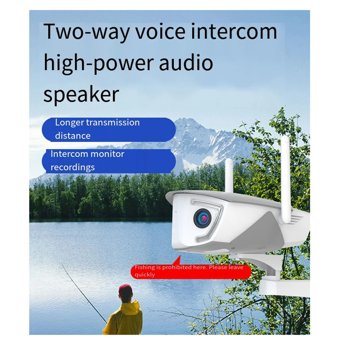 كاميرا مراقبة واي فاي خارجية 4MP 4G POE عدسة مزدوجة 180 °   كاميرا مراقبة للرؤية الليلية بزاوية واسعة للغاية، قابس الاتحاد الأوروبي