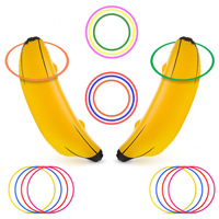 60cm Inflatable PVC Banana Ferrule Ring Toss Game Bachelorette Party Throwing Games Girls Hen Party Wedding Bridal Shower Decor