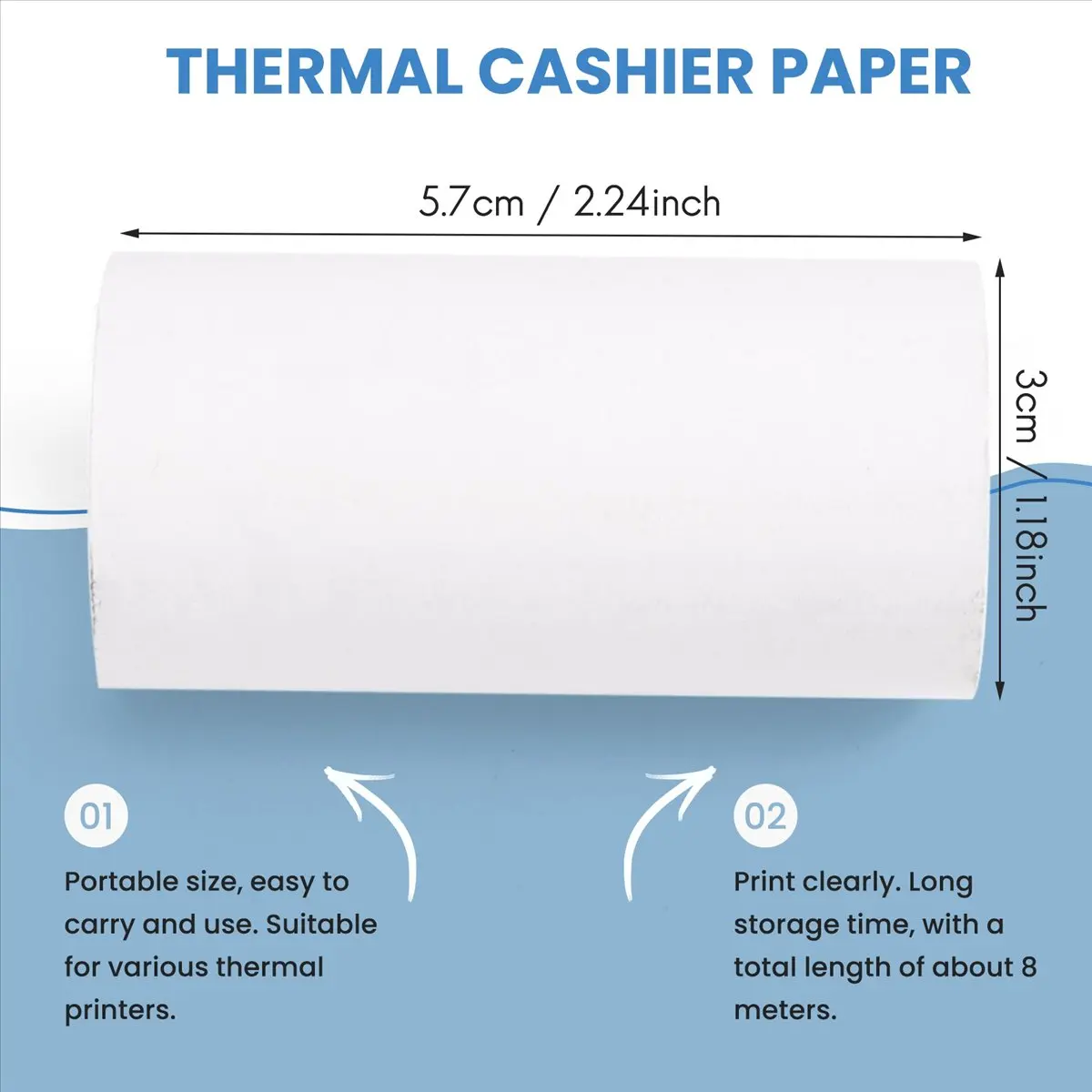 

Термобумага ABFKing, 10 рулонов, для кассовых аппаратов и POS-терминалов, 57x30 мм, для принтеров и кассовых аппаратов