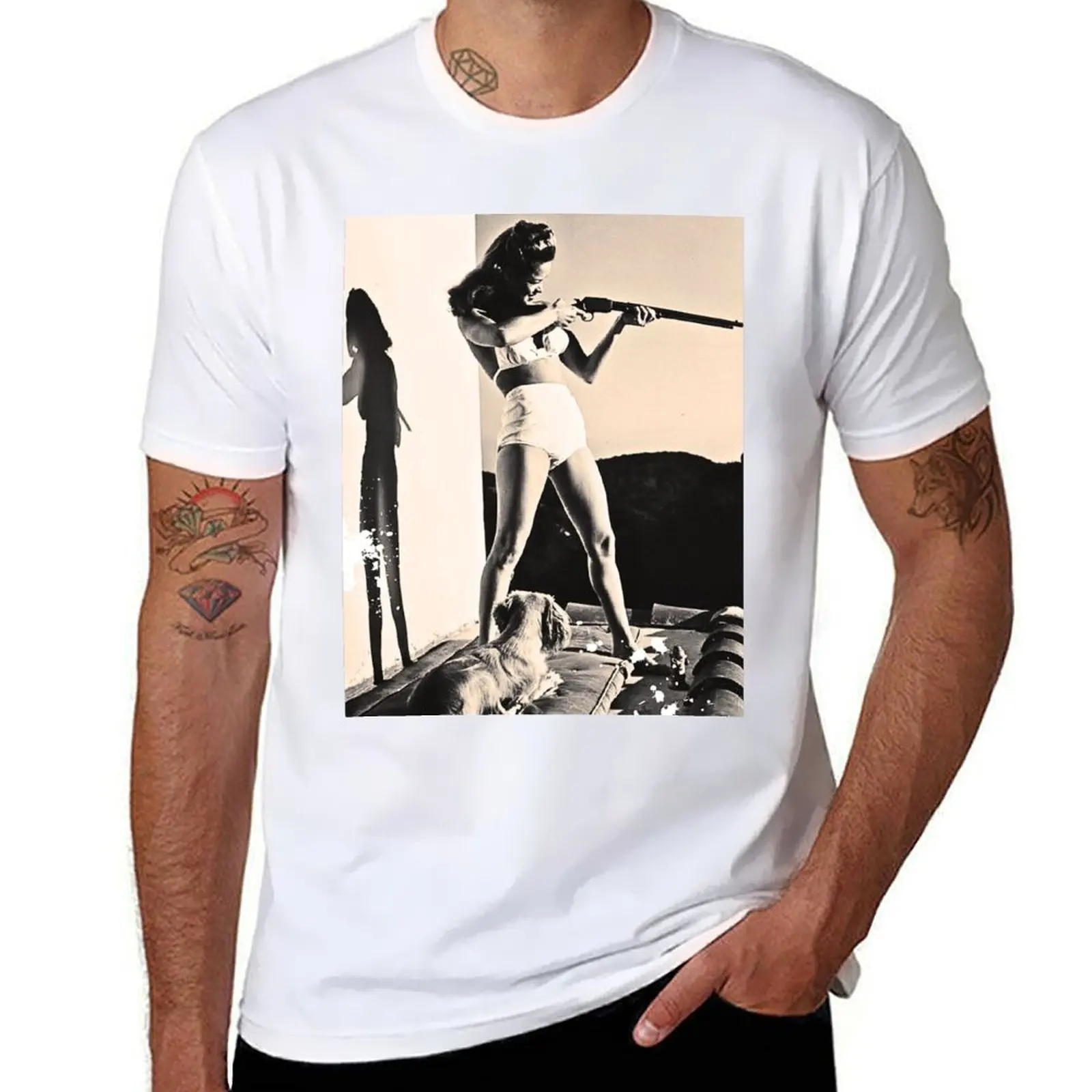 

A Babe with an Aim T-Shirt man t shirt luxury man t shirt cotton high quality T-Shirt