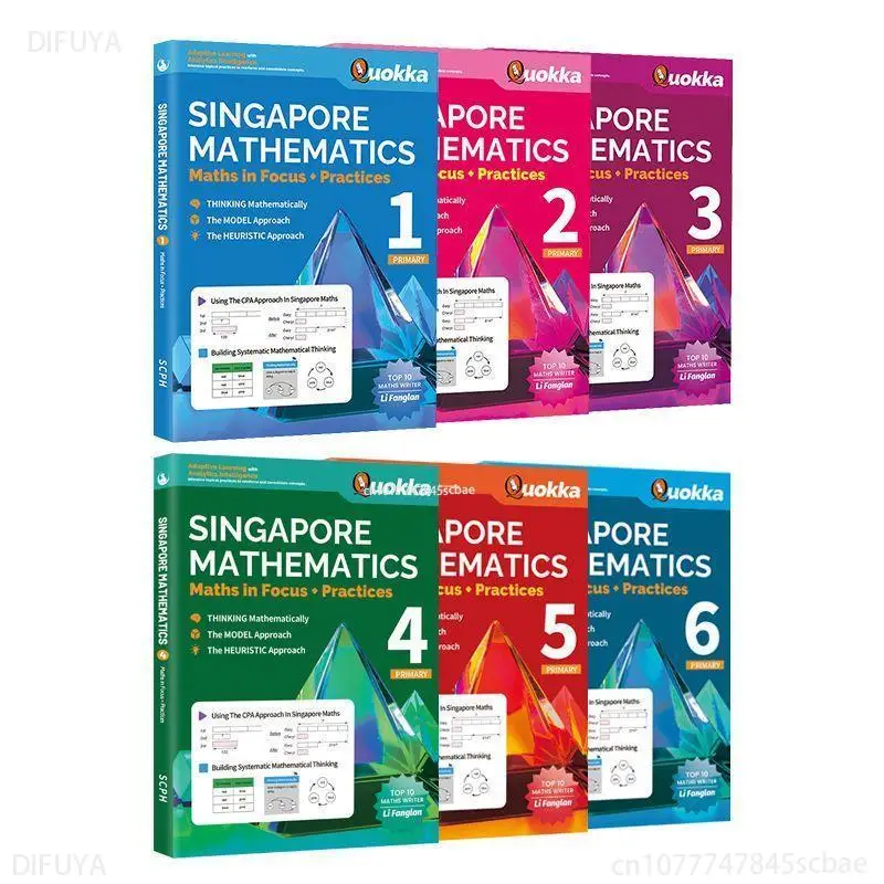 

2022 New Updated Singapore Primary School Mathematics Textbooks for 6-12 Ages Exercise Book of Teaching Aids Books Learning Math