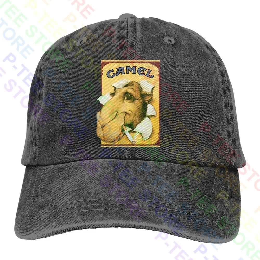 Joe Camel Cigarettes Heather Washed Denim Baseball Cap Trucker Hats Rare High Quality