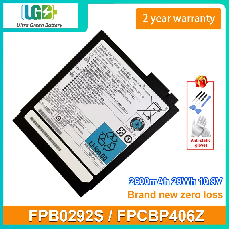 

UGB New FPB0292S FPCBP406Z CP709256-02 FMVNBT34A Battery For Fujitsu LIFEBOOK S904 2600mAh 28Wh 10.8V