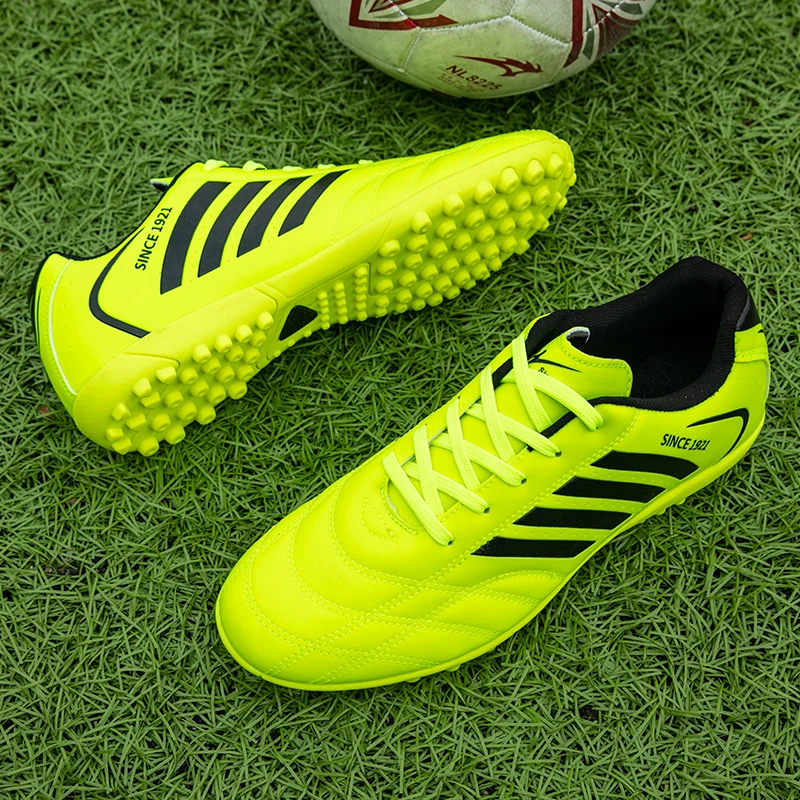 

Wearable Mens Football Boots for Youth FG/TF Training Studded Fast Soccer Cleats Non Slip Football Shoes for Man 95588
