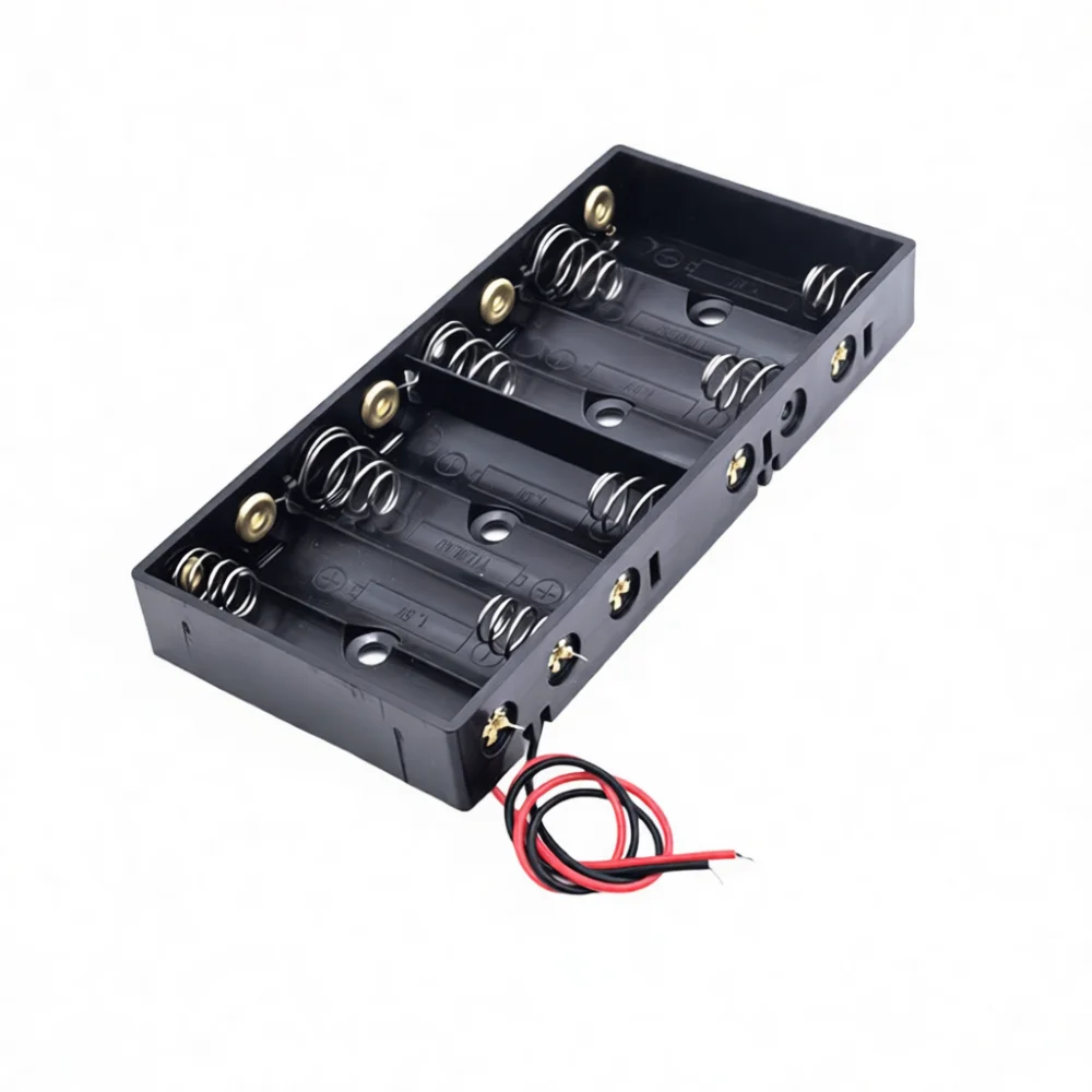 AA Battery Case Holder With On Off Switch And Wiring For DIY Projects Electronics Component Battery Organizer Storage Box