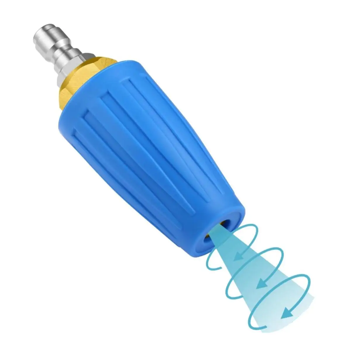 

4000Psi Rotating Turbo Nozzle Sprayer High Pressure Wash Gun Accessory With 1/4 Inch Quick Connect Fitting Hitch