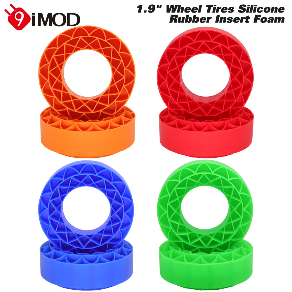 9IMOD 1.9inch 4pcs Tires Insert Silicone Rubber Insert Foam Fit 118-122mm Wheel Tire Inner Filler Waterproof for 1/10 TRX4