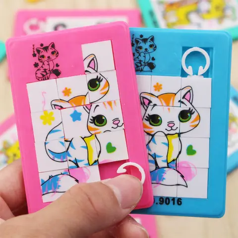5Pcs 귀여운 이동 동물 지그 소 퍼즐 어린이 생일 파티 선물 샤워 어린이 교육 장난감 기념품 파티 호의 보상