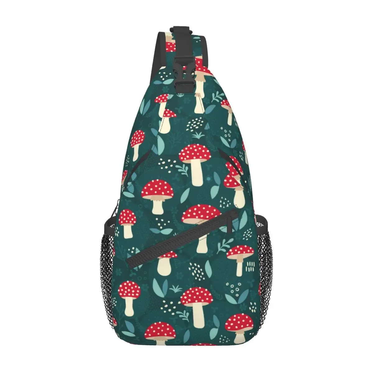 

Colorful Mushroom Sling Bag Chest Crossbody Shoulder Backpack Travel Hiking Daypacks art cartoon Fashion Pack