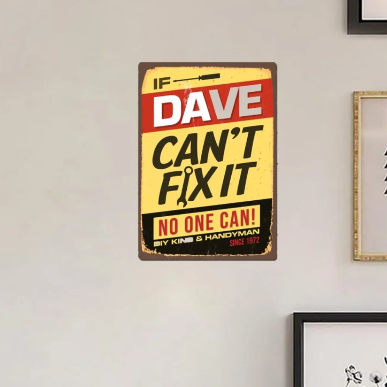 علامة معدنية مخصصة "إذا لا أستطيع إصلاحها" - لورشة عمل سقيفة المرآب عيد ميلاد عيد الأب هدية عيد الميلاد لعشاق الأب DIY.